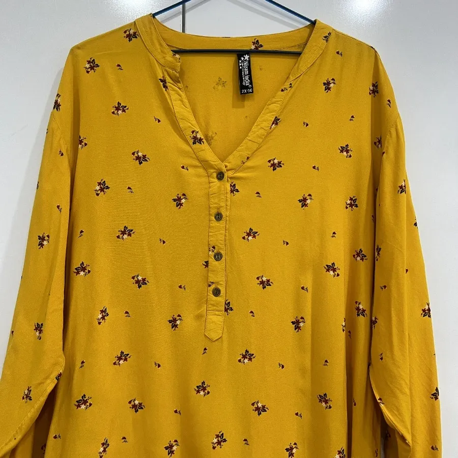 شومیز زرد نخی