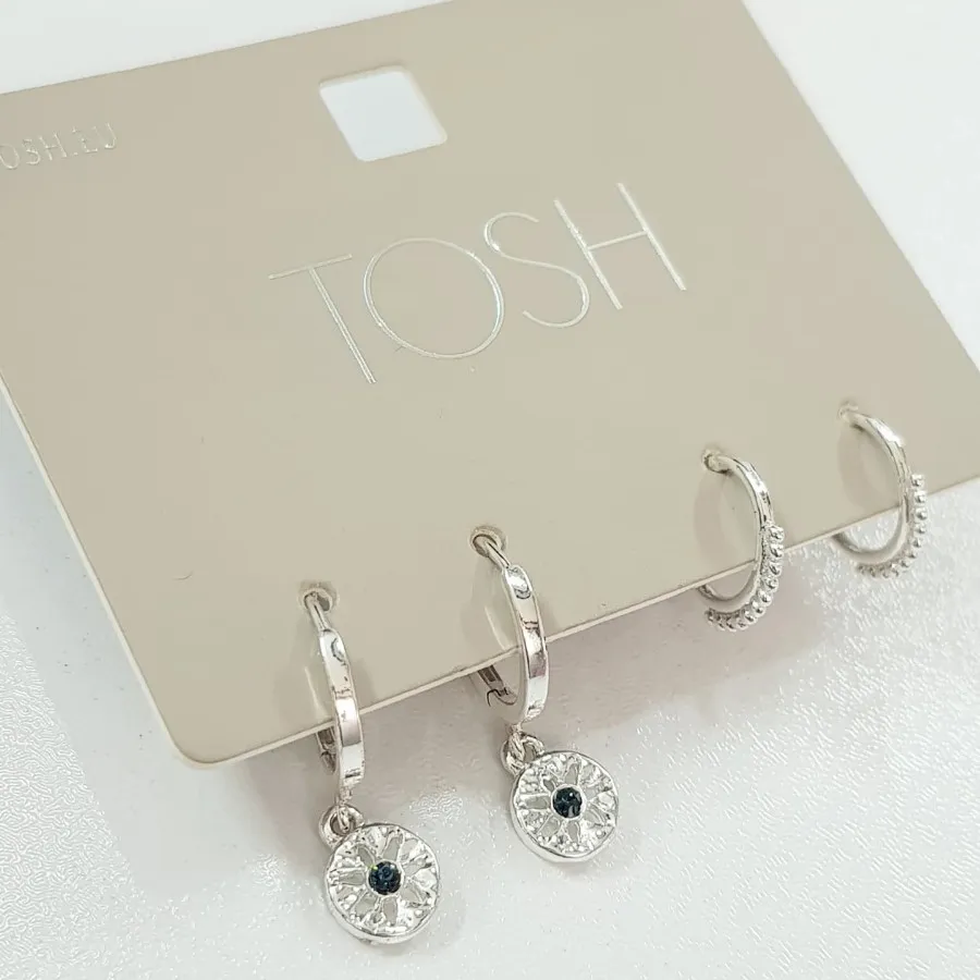 پک گوشواره نقره ای TOSH