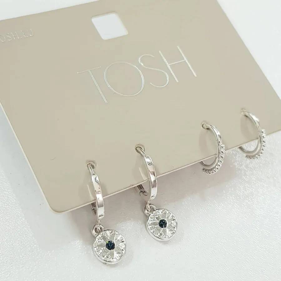 پک گوشواره نقره ای TOSH