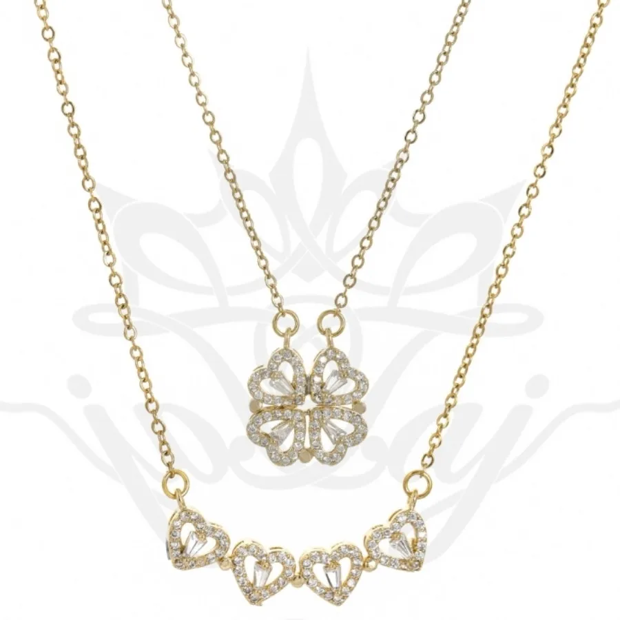 گردنبند استیل طلایی