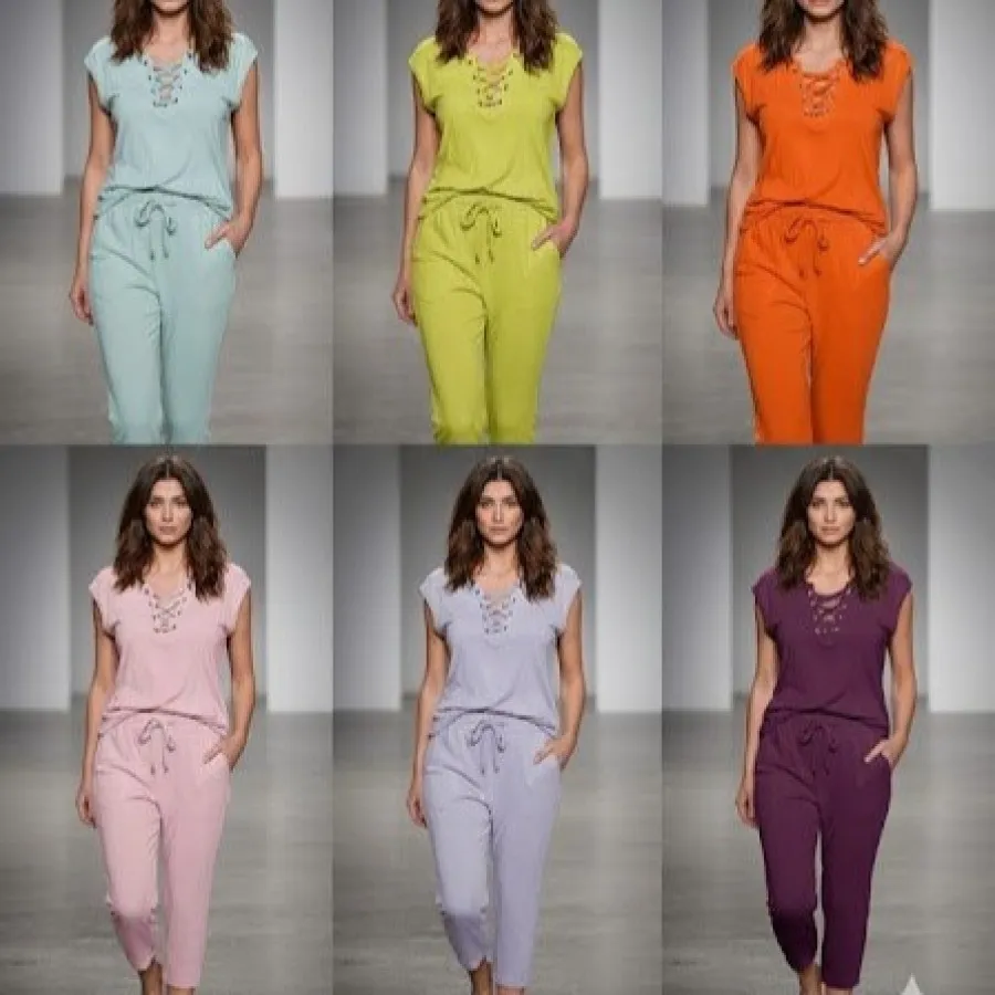 تاپ و شلوار کتان کش ZARA