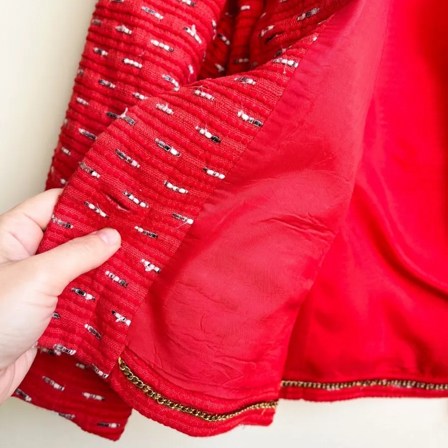 کت آستردار قرمز