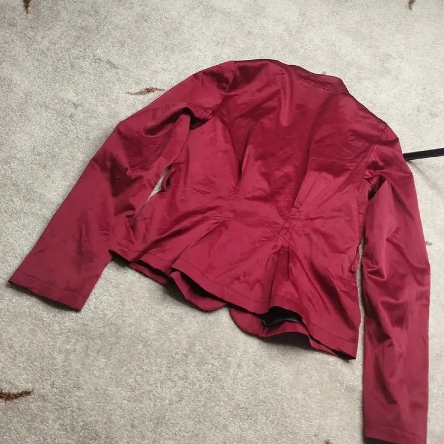 کت ساتن زرشکی 36/38