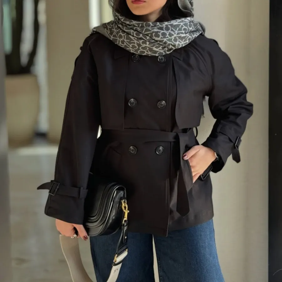 ترنچ کت مشکی