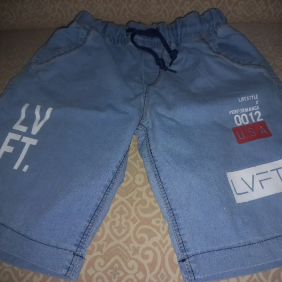 شلوارک جین آبی پسرانه