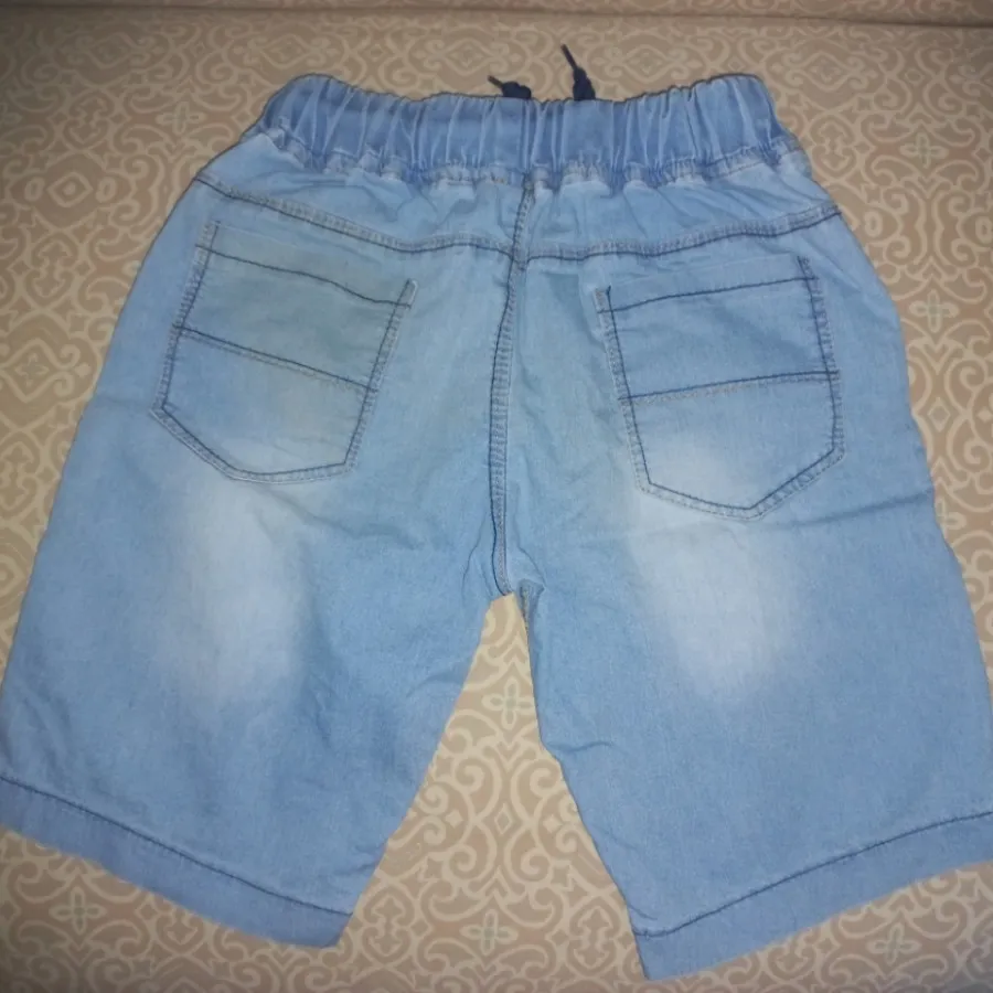 شلوارک جین آبی پسرانه