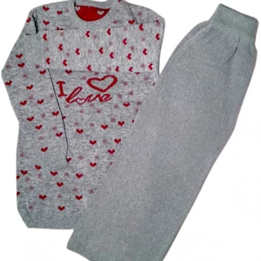 ست بافت زنانه مدل قلب