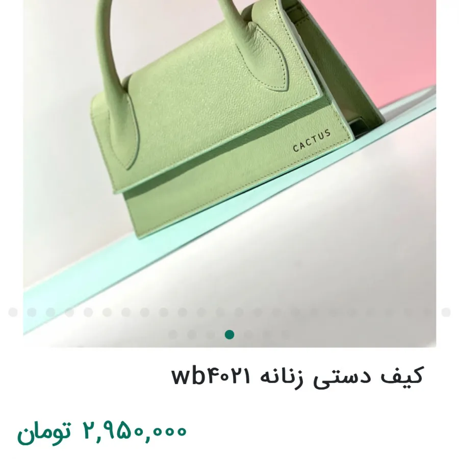 کیف سبز کاکتوس