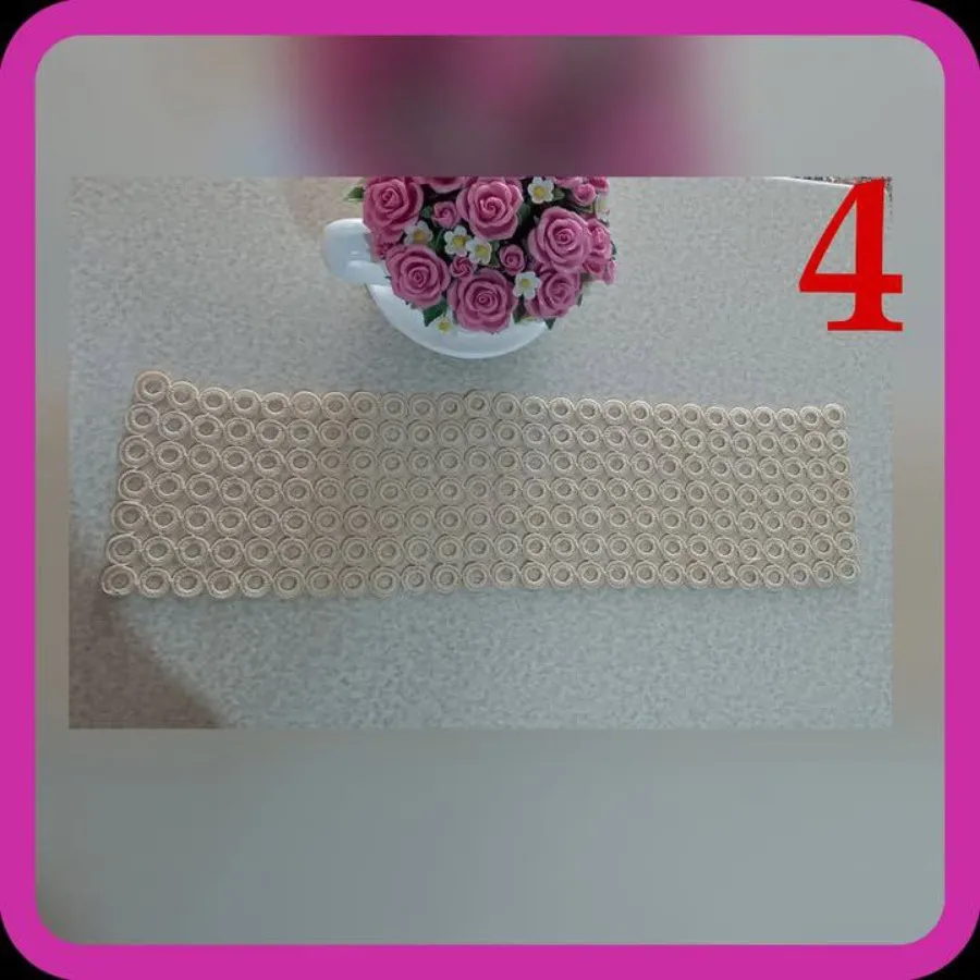 رومیزی ابریشمی قلاب بافی