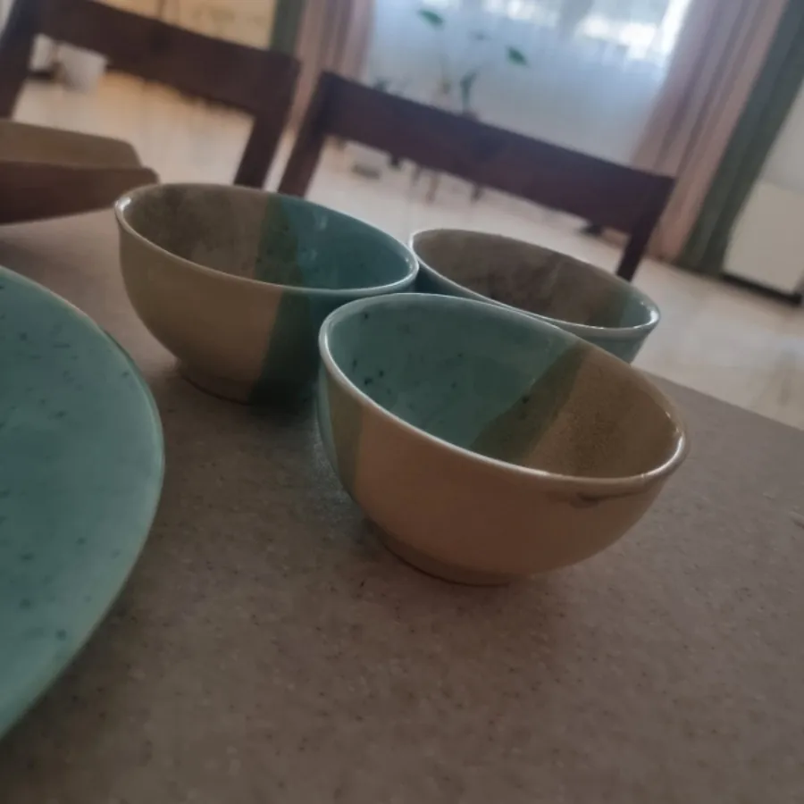ست ظروف سفالی خیلی زیبا