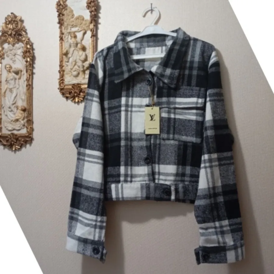 کت چهارخونه کوتاه