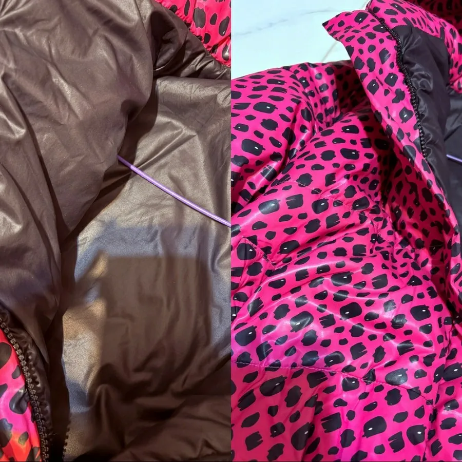 کاپشن پلنگی سرخابی