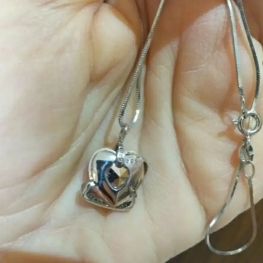 گردن بند نقره با زنجیر