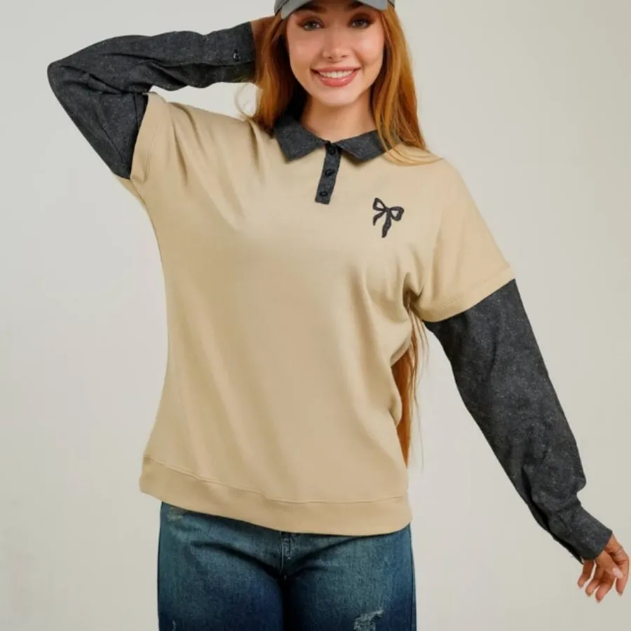 بلوز پاپیونی دخترانه