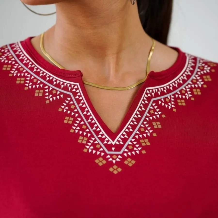 تیشرت یقه کوبایی