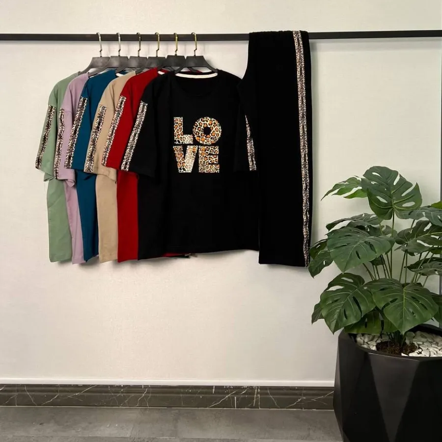 ست راحتی لانگ و شلوار بگ