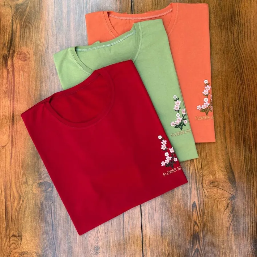 تیشرت گلدوزی نخ پنبه