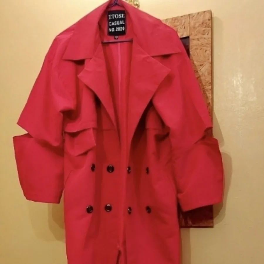 مانتو  سرخابی طرح بارانی