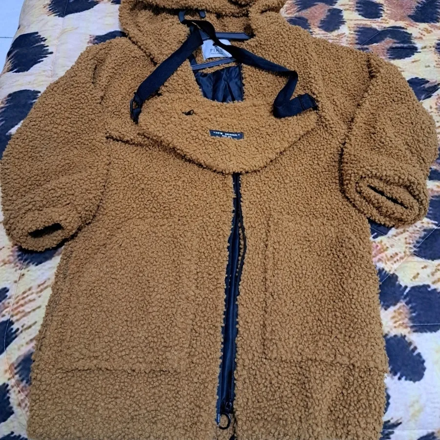 پالتو تدی گوش دار با کیف