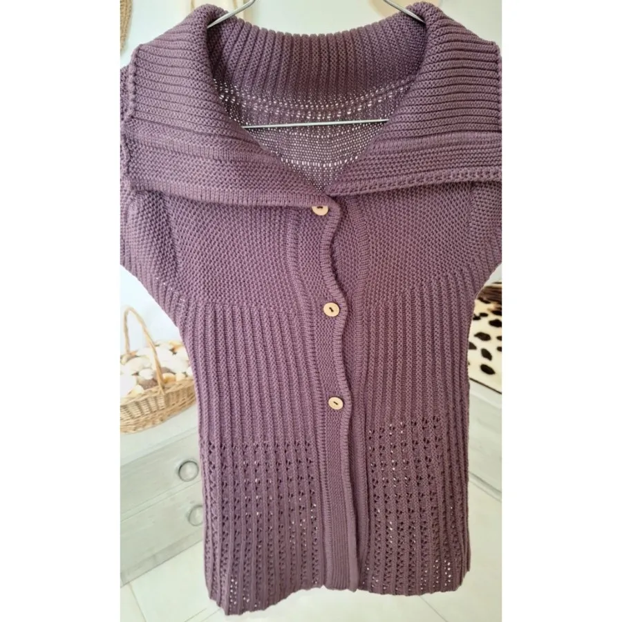 بلوز بافت بنفش نو