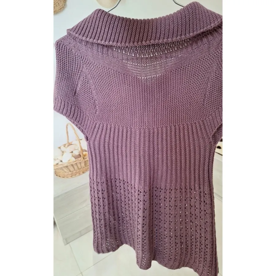 بلوز بافت بنفش نو