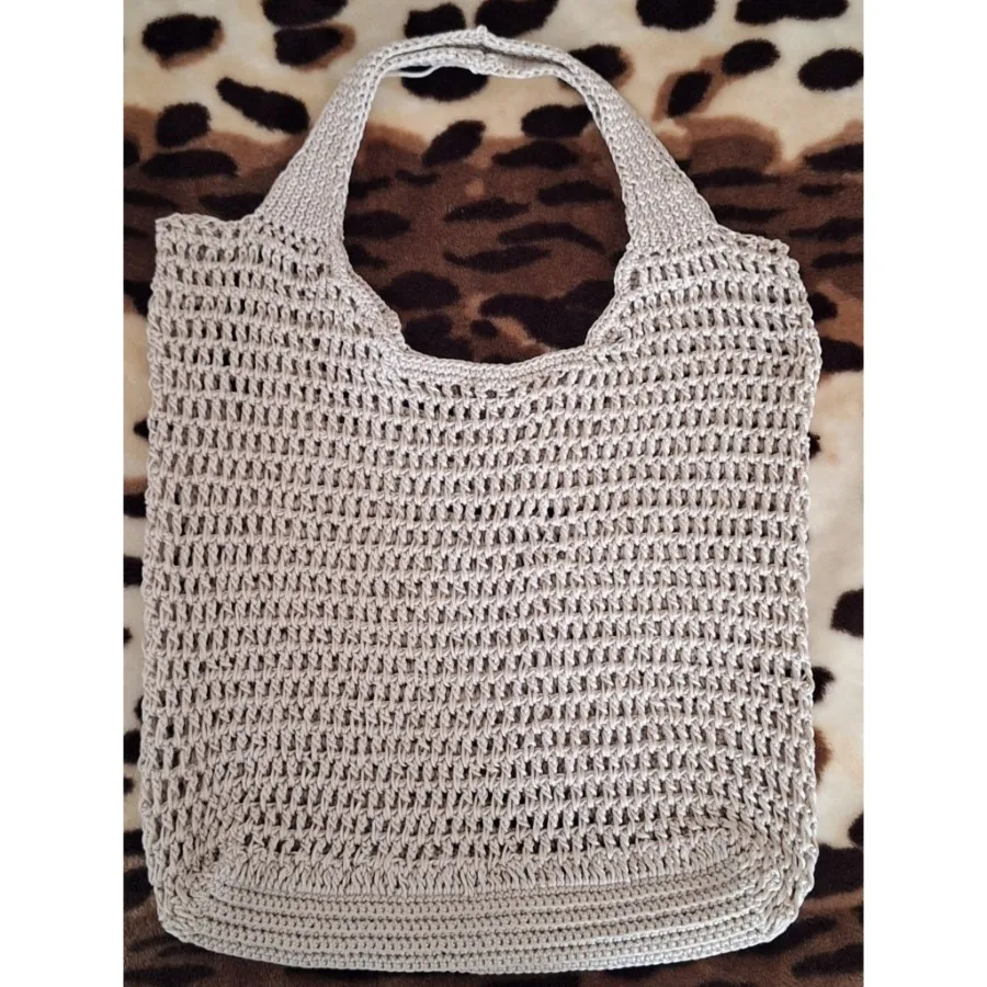 کیف مکروبه دستبافت بژ