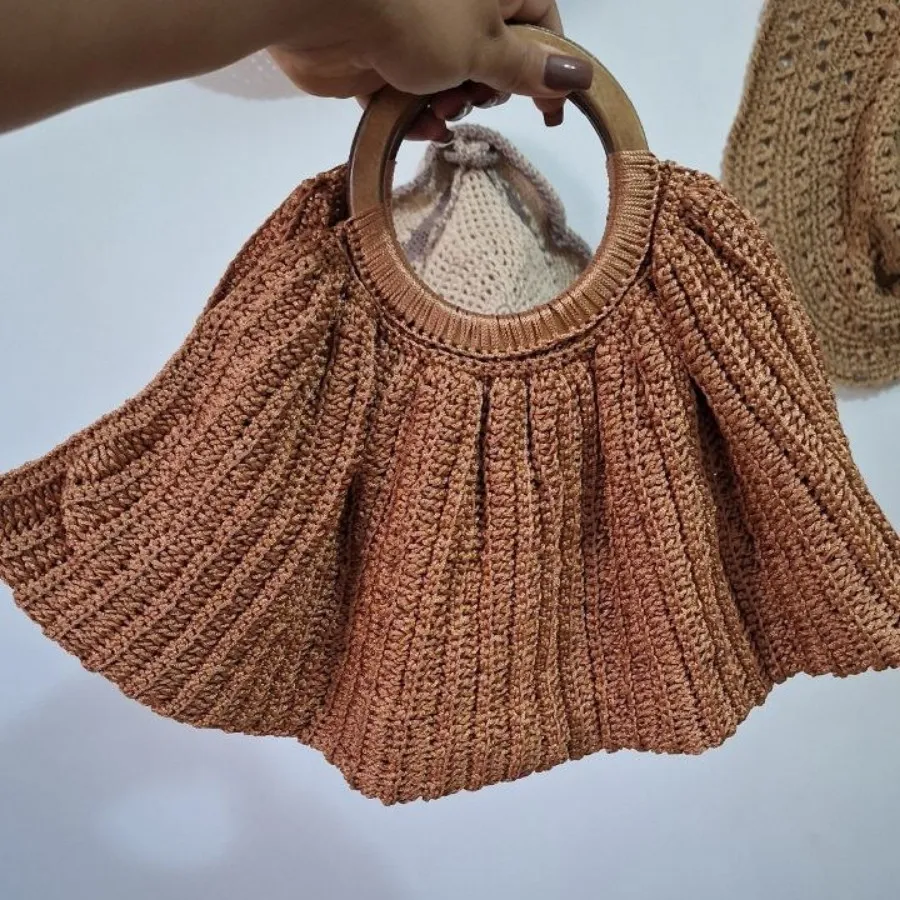 کیف دستبافت مکرومه بافی