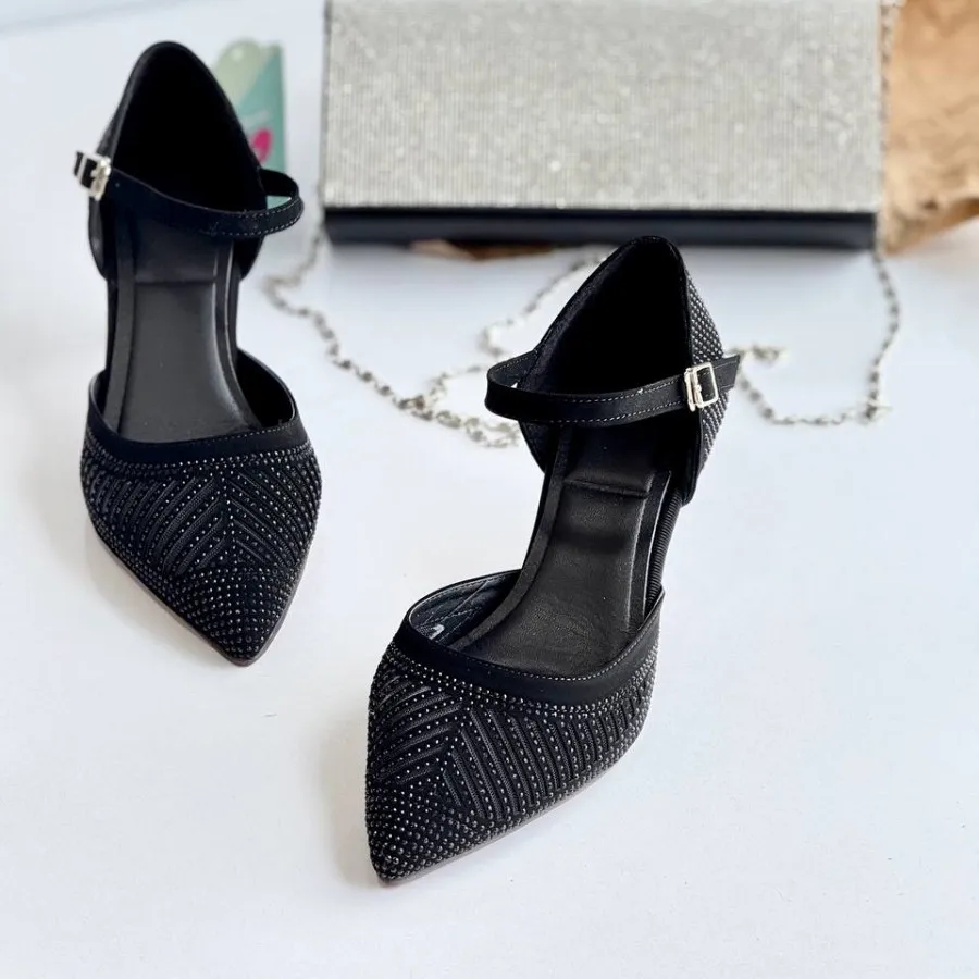 کفش مجلسی توری پاشنه 5