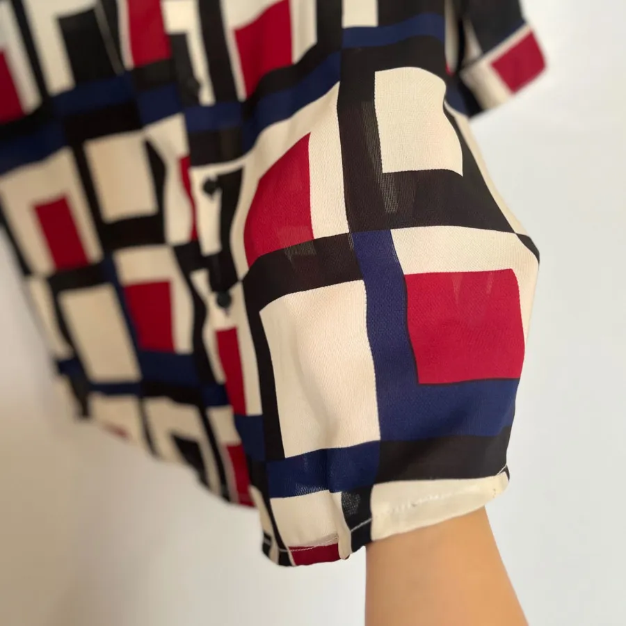 شومیز حریر طرح دار