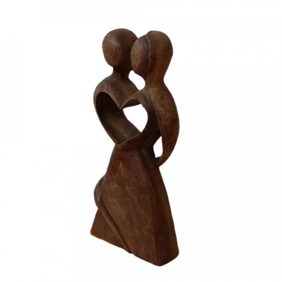 تندیس مجسمه چوبی بوسه عشق