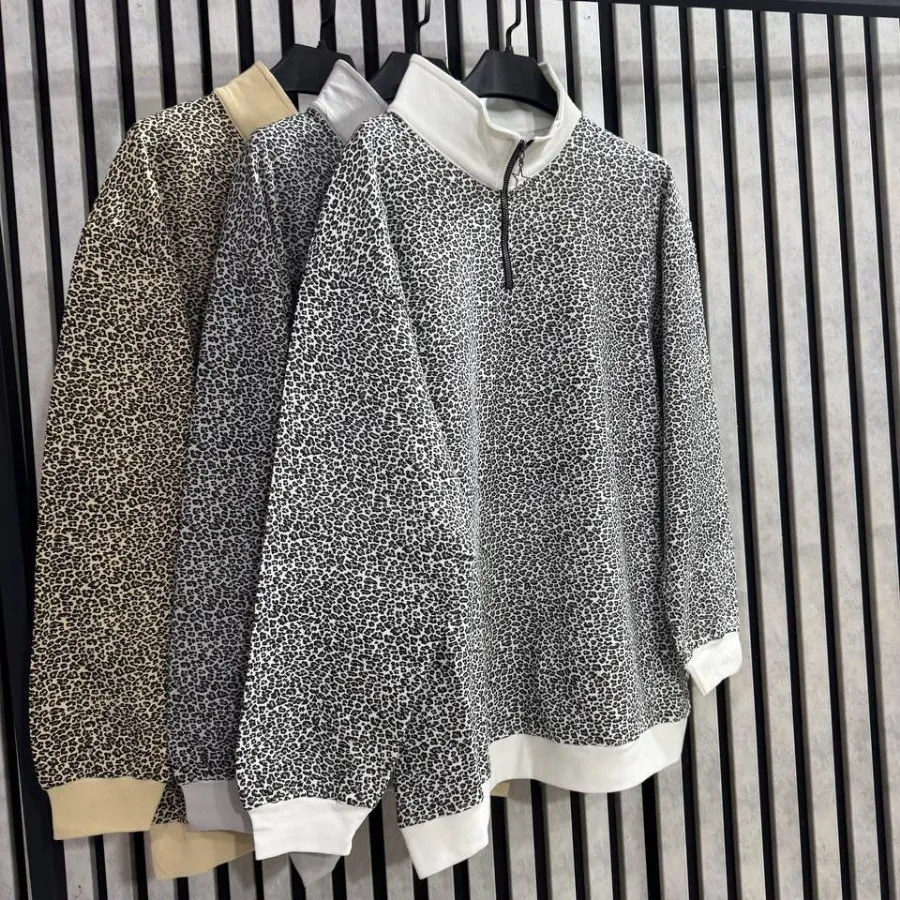 دورس نیم زیپ پلنگی