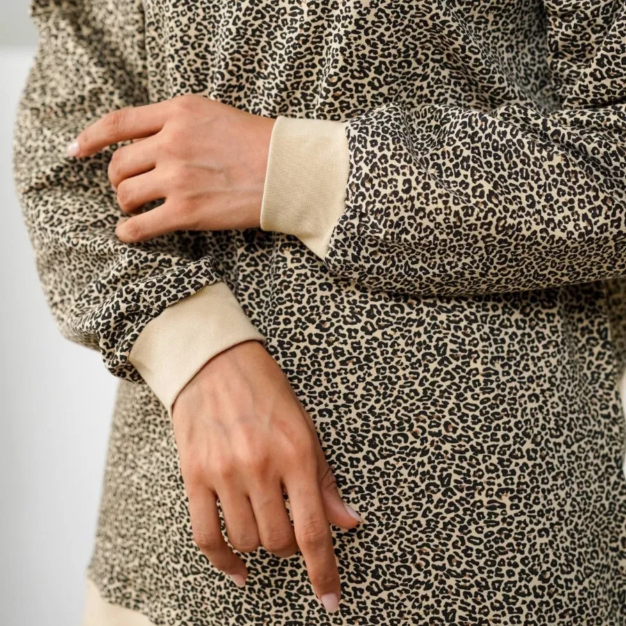 دورس نیم زیپ پلنگی