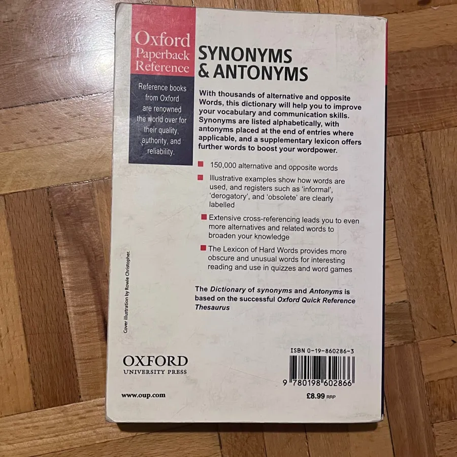 کتاب Synonym & Antonyms