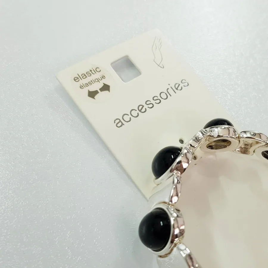 دستبند بنگل کشی نقره ای