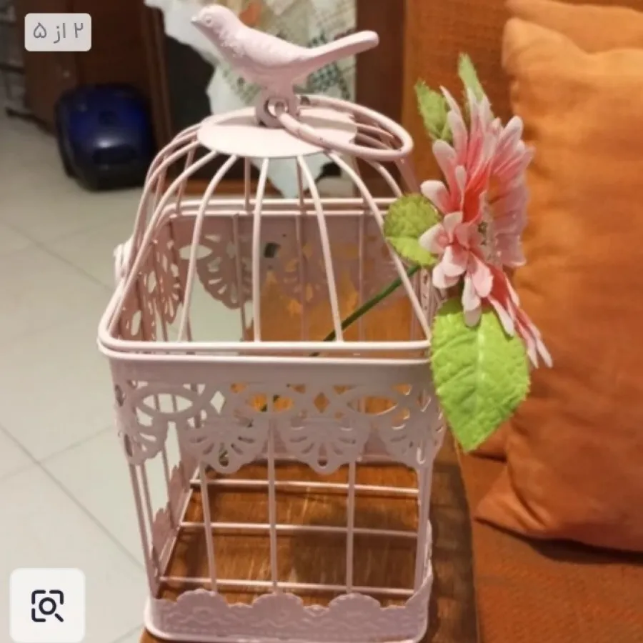 قفس و شمعدان دکوری پرنده