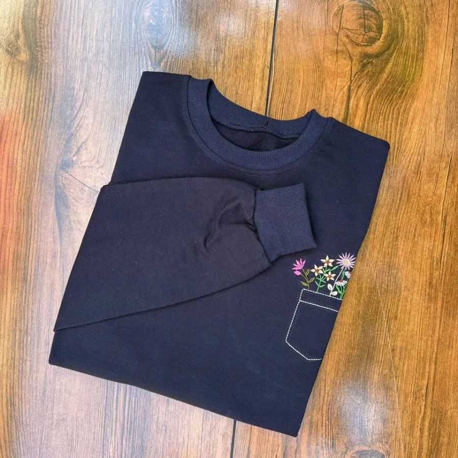 بلوز دورس جیب گلدوزی