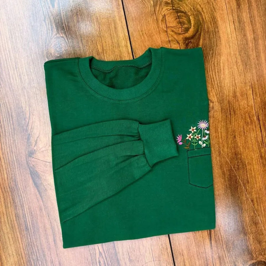 بلوز دورس جیب گلدوزی