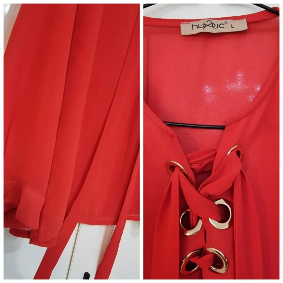 بلوز قرمز حریر یلدایی