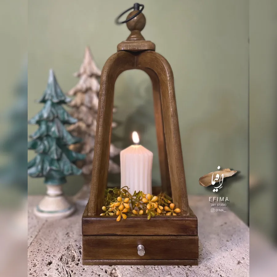 فانوس چوبی کشودار