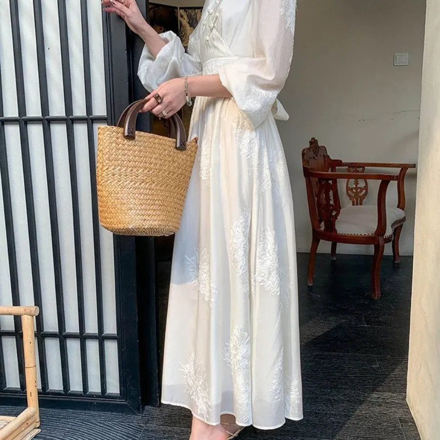 پیراهن جنس حریرسوزندوزی