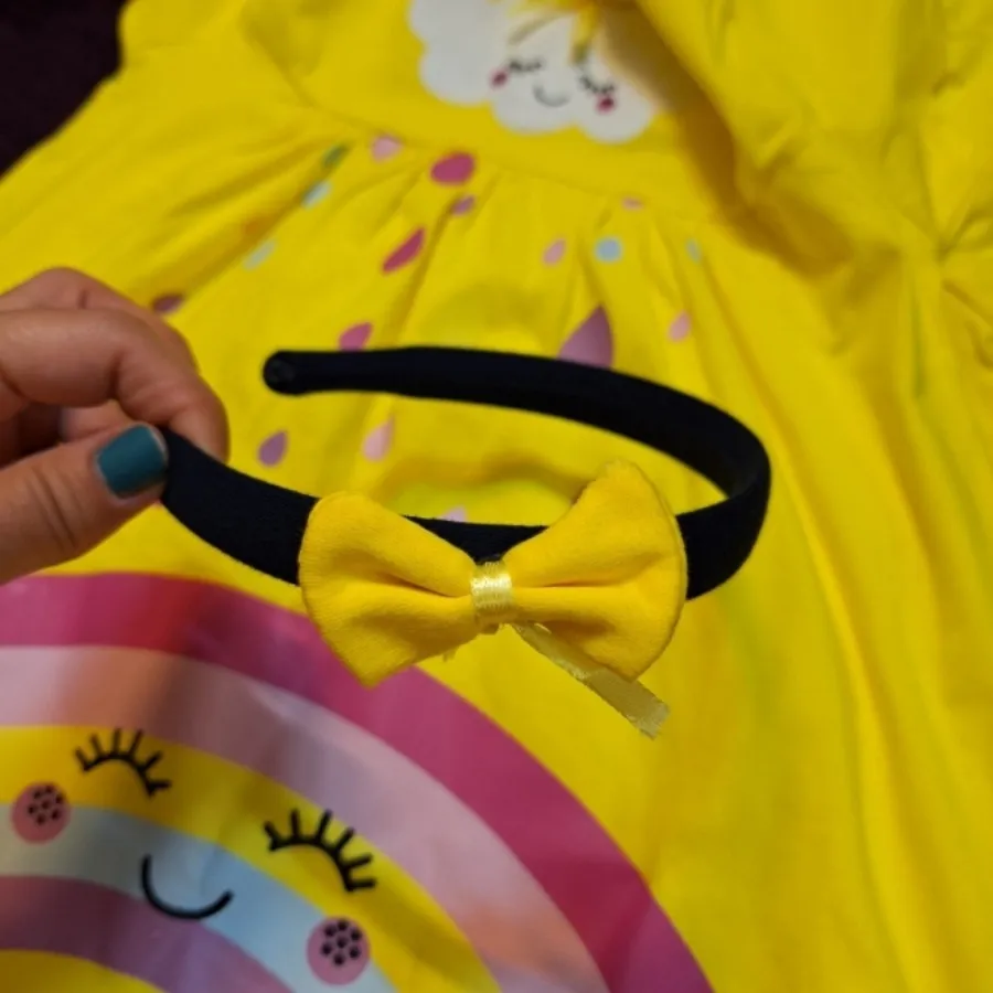 لباس تونیک زرد رنگین کمان