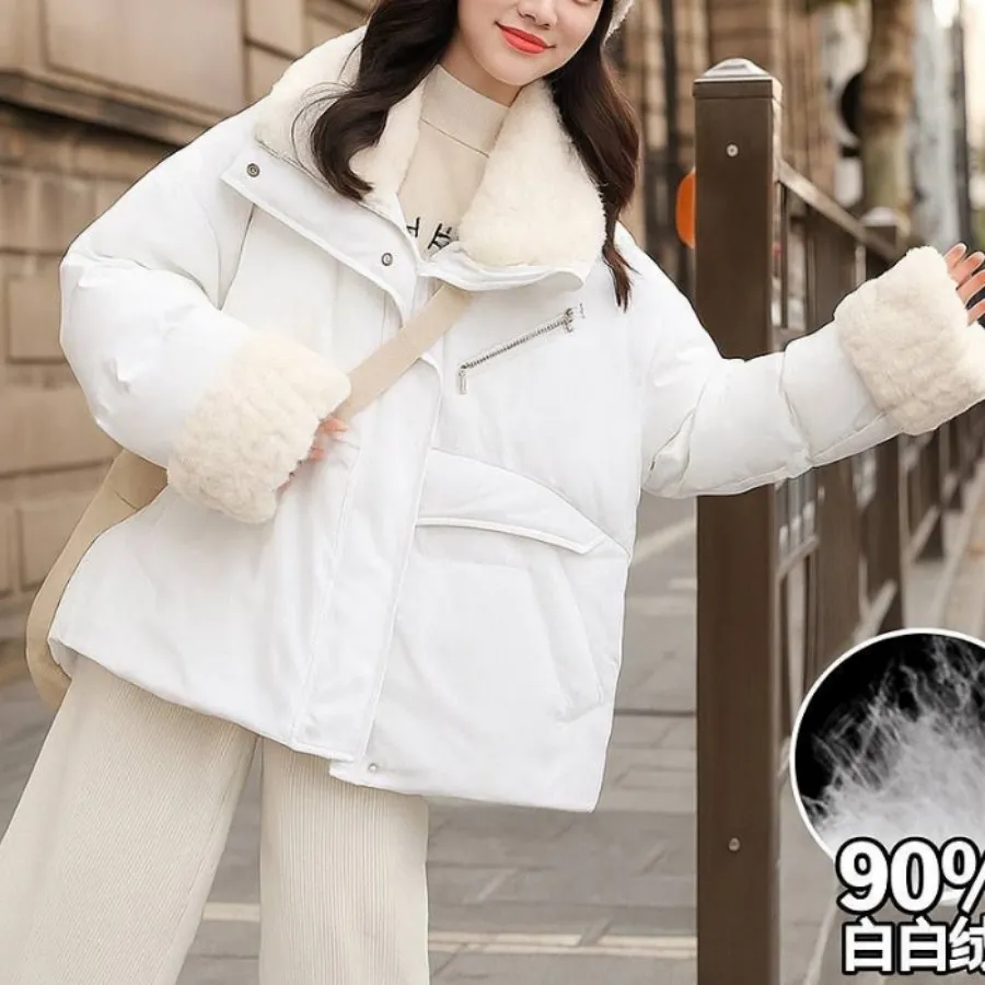 کاپشن پفکی یقه خز گرم