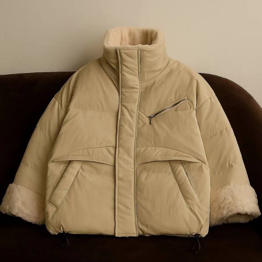 کاپشن پفکی یقه خز گرم