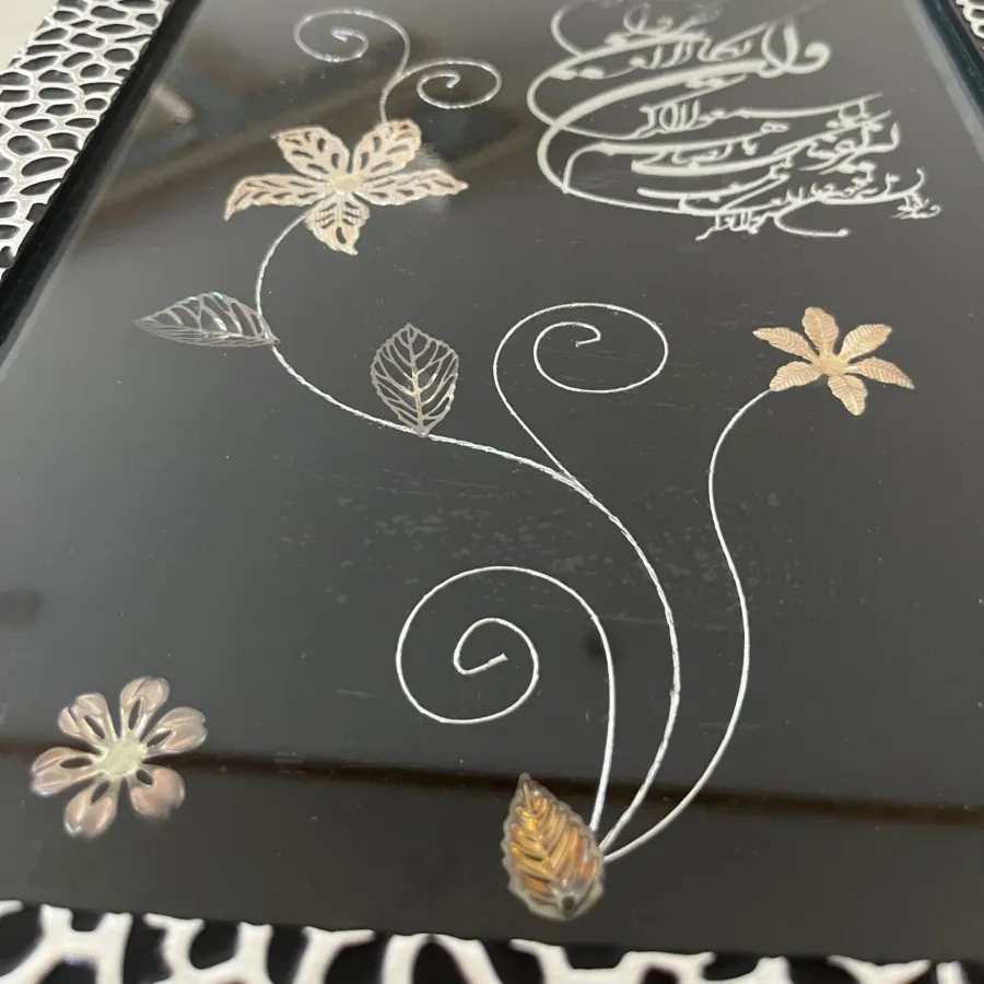 تابلو گل نقره