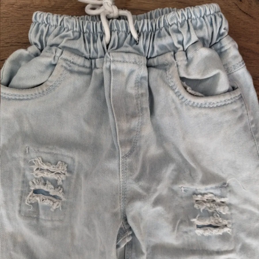 شلوار جین  نیم بگ دخترانه