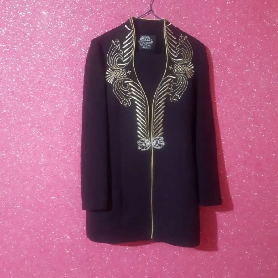 کت شلوار و تاپ بادمجونی