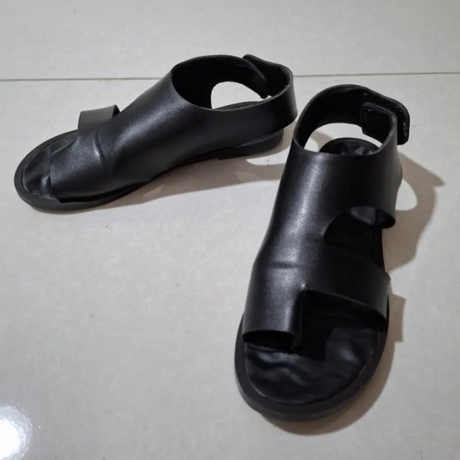 صندل مشکی تخت چرم مصنوعی