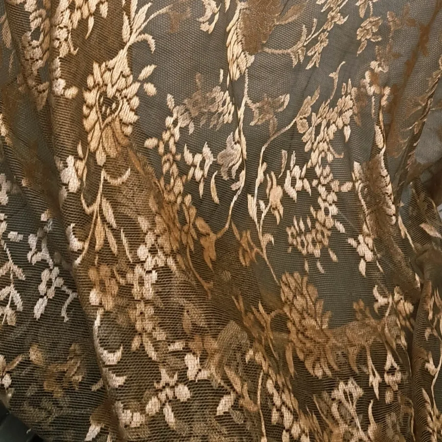 پرده تور طلایی حراج