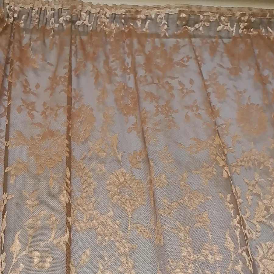 پرده تور طلایی حراج