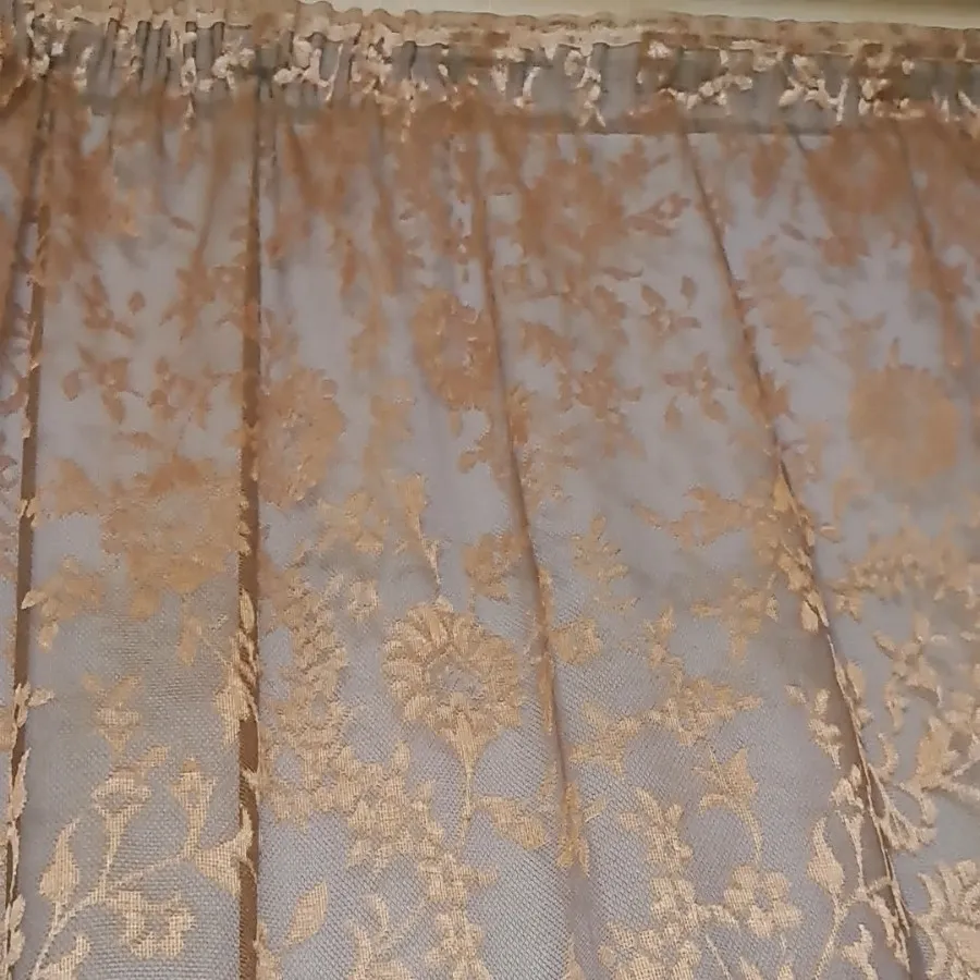 پرده تور طلایی حراج